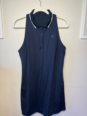 Lululemon Lightweight Sleeveless Polo Tennis Dress
True Navy / White